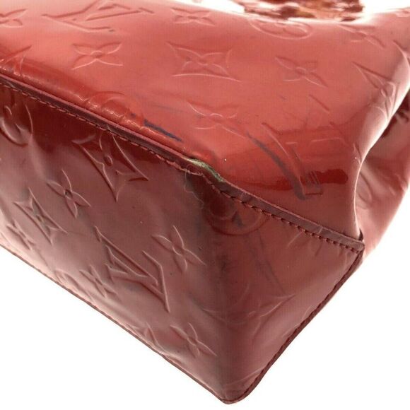 LOUIS VUITTON Reade PM M91088 Rouge Monogram Vernis MI1011 Handbag - Picture 5 of 14